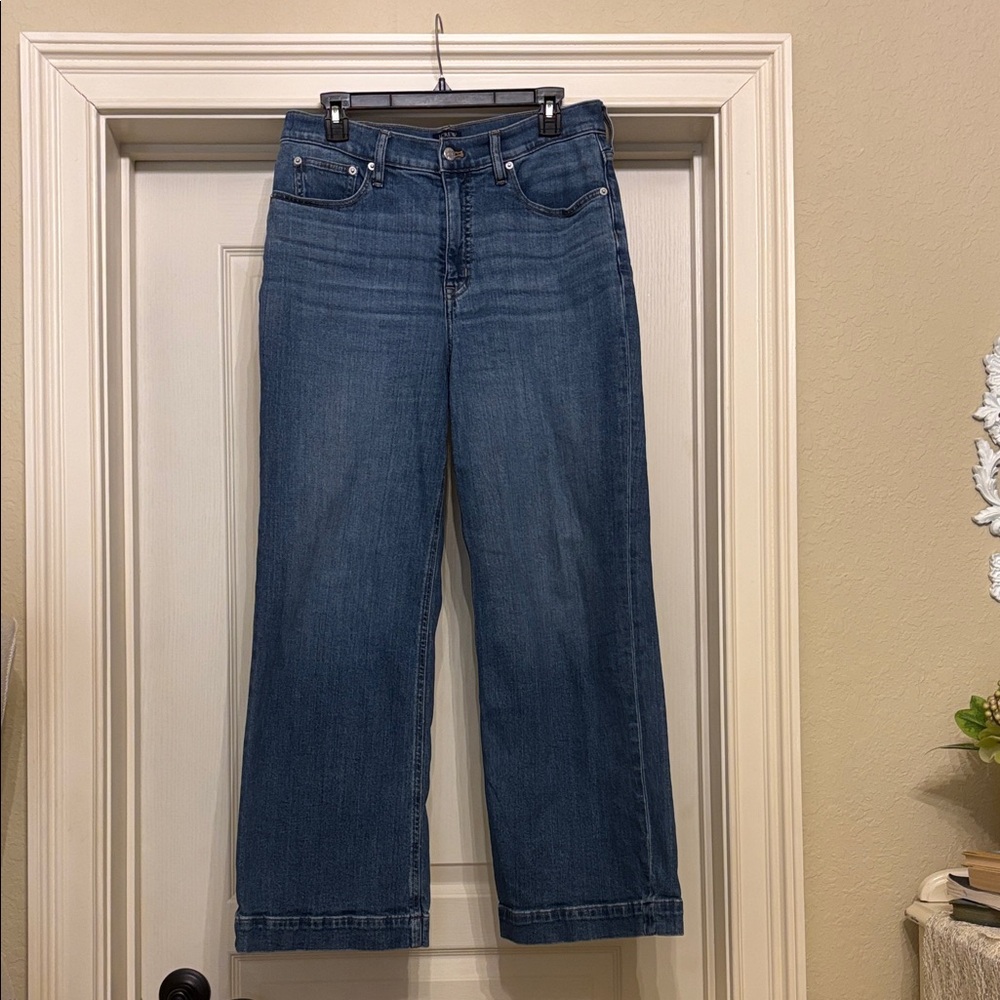 J. Crew Women's Medium Blue Wide Leg Jeans
